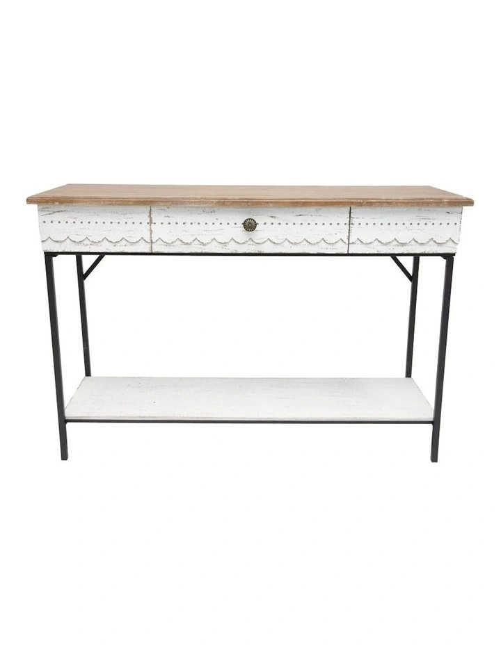 French Cottage Console Table in Brown image 1