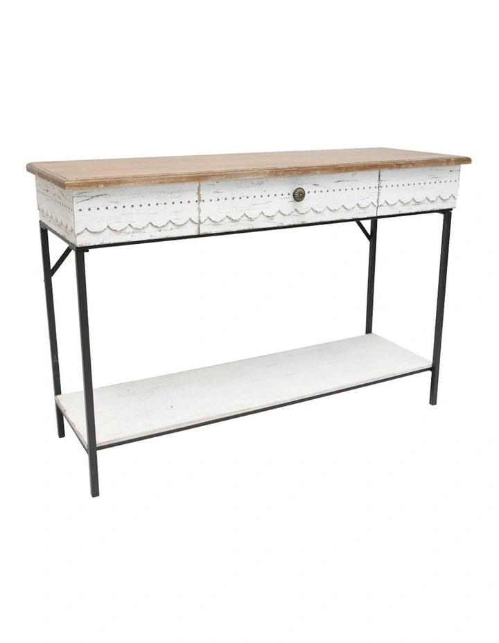 French Cottage Console Table in Brown image 2
