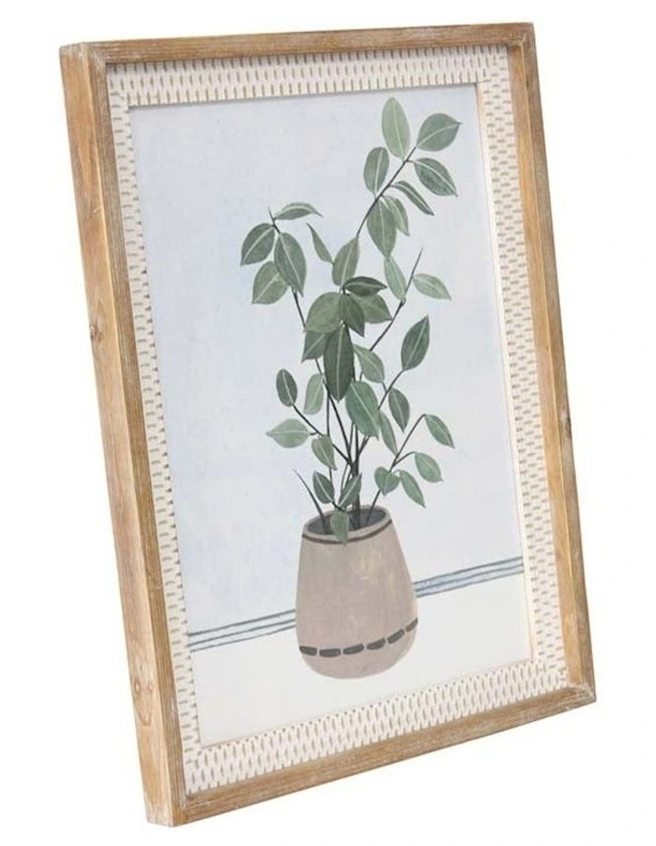 Willow & Silk 40x3x51cm Framed Plant Leaf Wall Art In Multi image 2