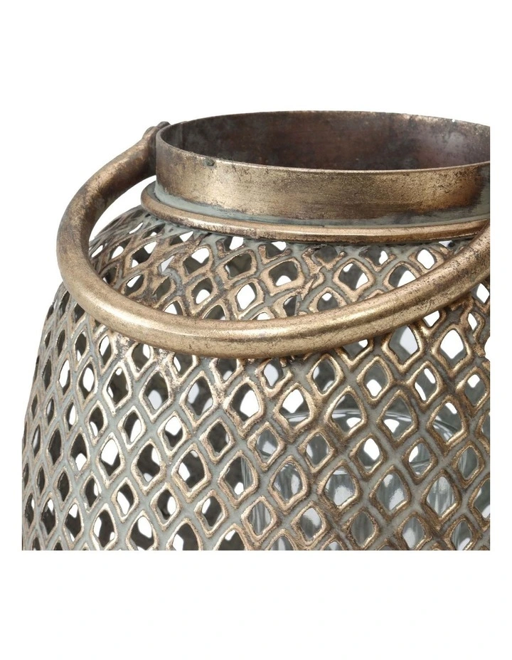 Lustre Diamant Pillar Candle Holder in Gold image 2