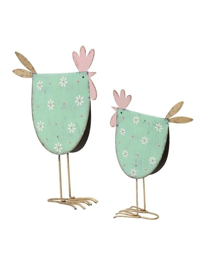 Chook Ornament 2 Pack in Multi image 3