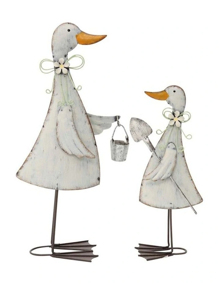 Gardening Duck Figurines Set of 2 in Multi image 1