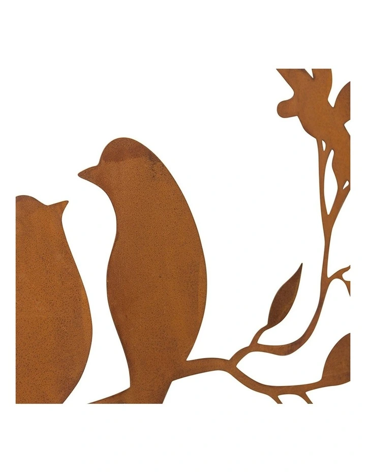 Laser Cut Birds Wall Art in Rust image 2