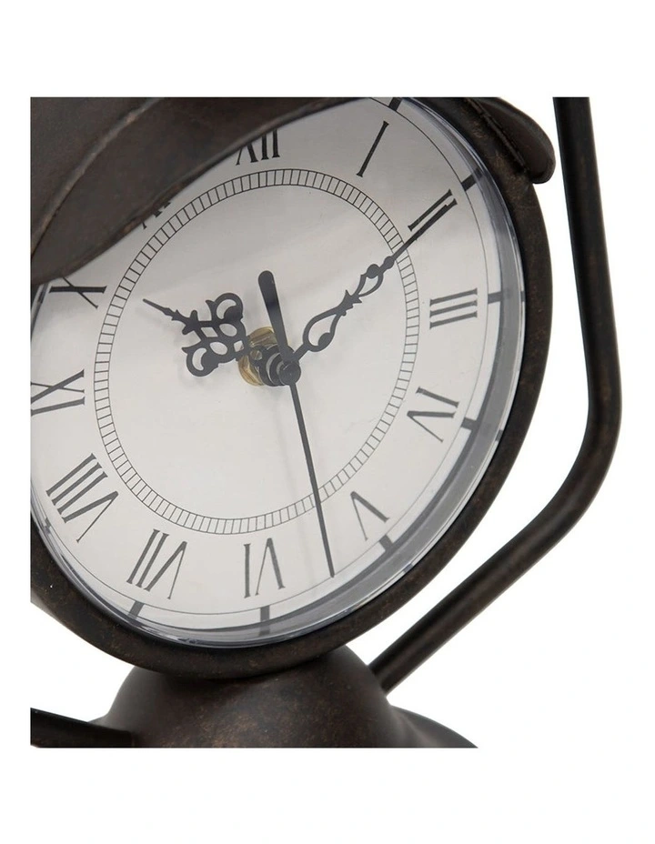 Antique Lantern Table Clock in Antique Dark Copper image 2