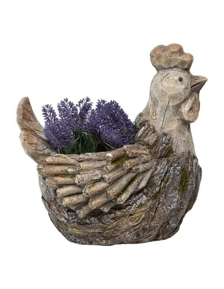Rooster Planter in Natural image 6