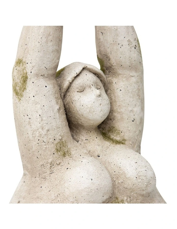 Yoga Pose Garden Statue in Stone/Green image 2