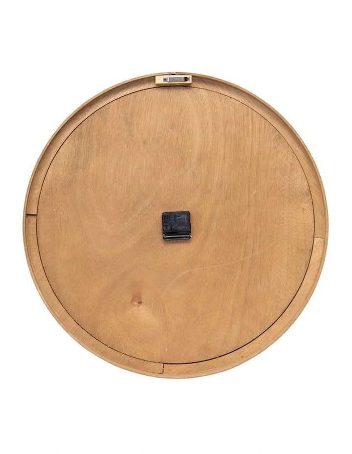 60 cm Vintage Galvanised Wood Wall Clock in Black image 4