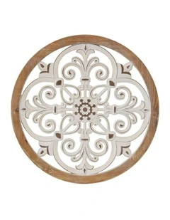 60cm Fleur Moulded Wall Art in Natural