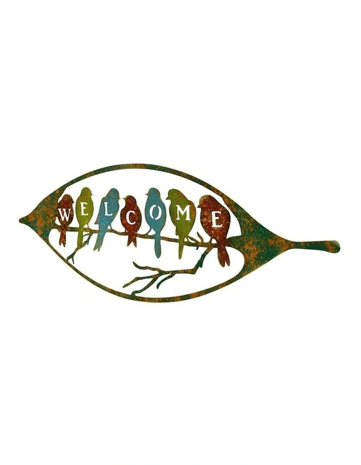 Coloured Birds Welcome Wall Art Sign image 3