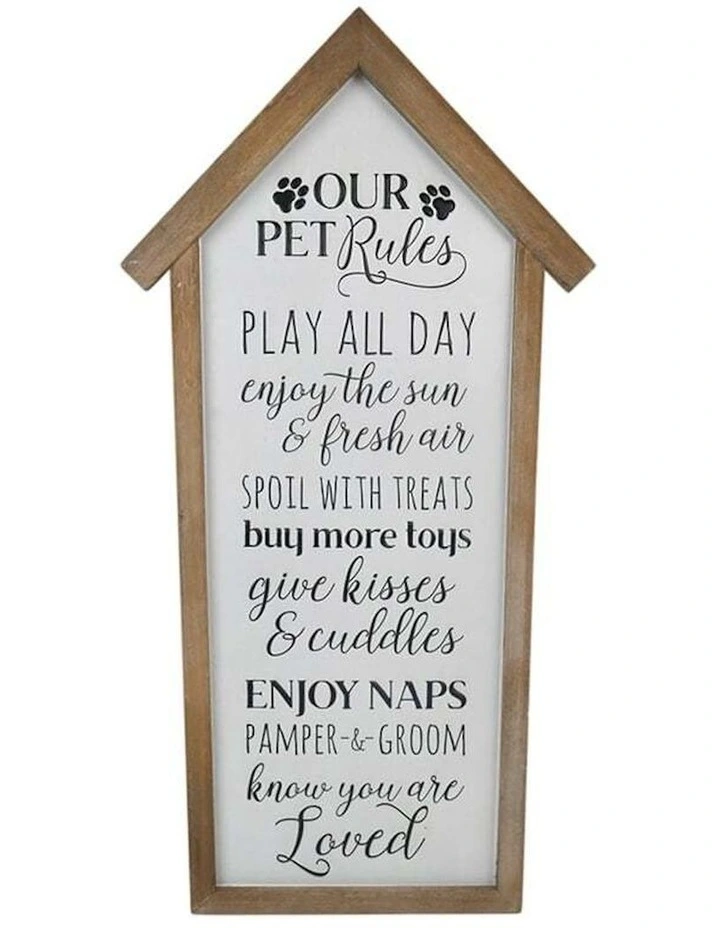 Our Pet Rules Wall Sign image 5