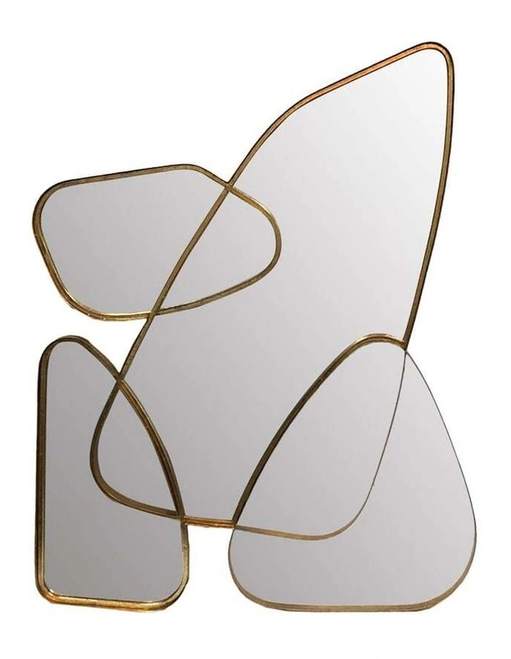 Lustre Gold 4-Frame Asymmetric Wall Mirror 94cm image 2