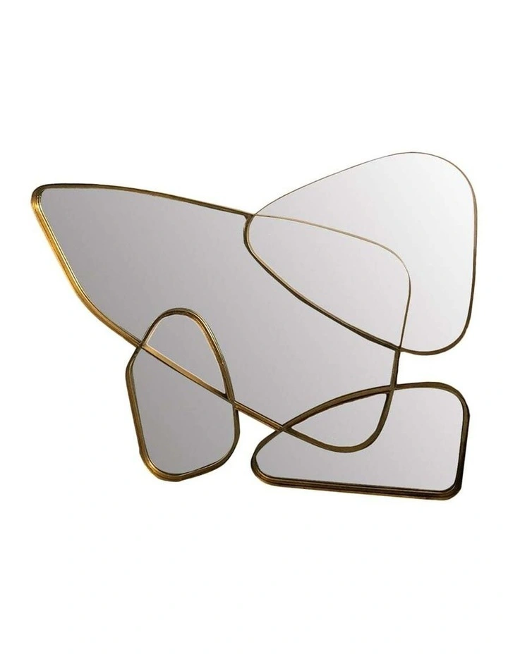 Willow & Silk Lustre Gold 4-Frame Asymmetric Wall Mirror 94cm | MYER