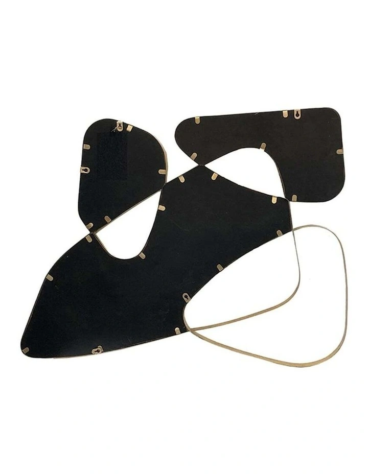 Lustre Gold 4-Frame Asymmetric Wall Mirror 94cm image 4