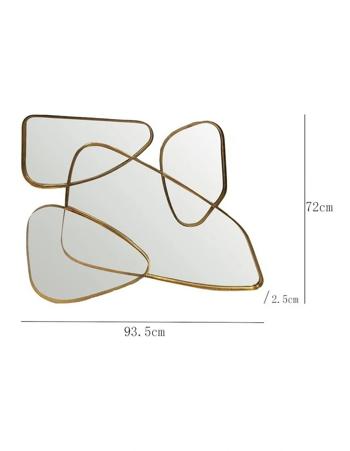 Willow & Silk Lustre Gold 4-Frame Asymmetric Wall Mirror 94cm | MYER