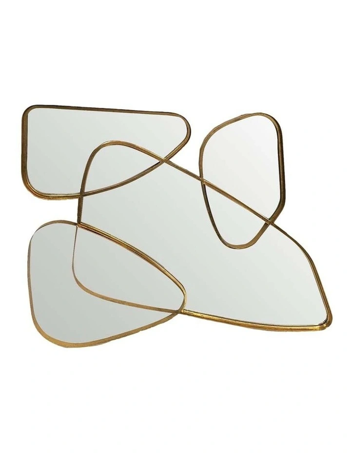Lustre Gold 4-Frame Asymmetric Wall Mirror 94cm image 6
