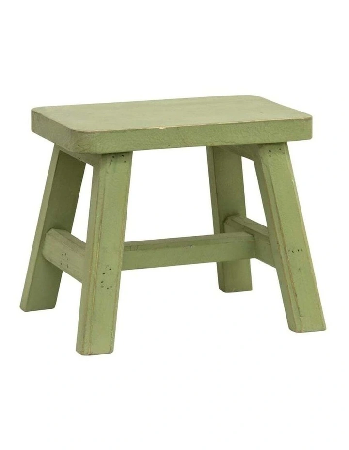 Wooden Cow Milking Stool in Green image 5