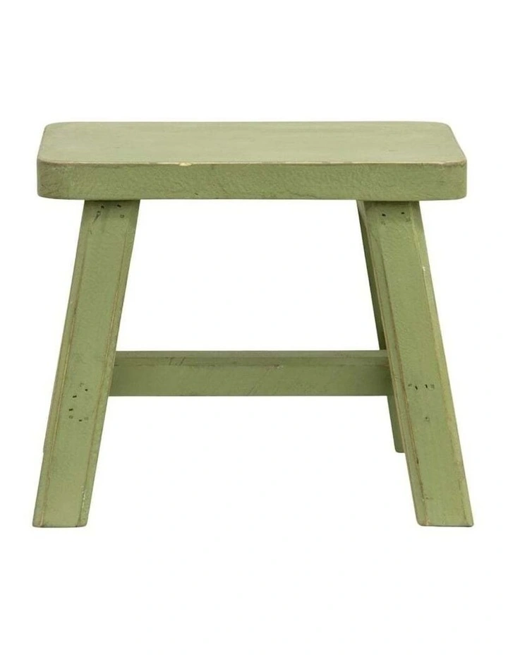 Wooden Cow Milking Stool in Green image 7