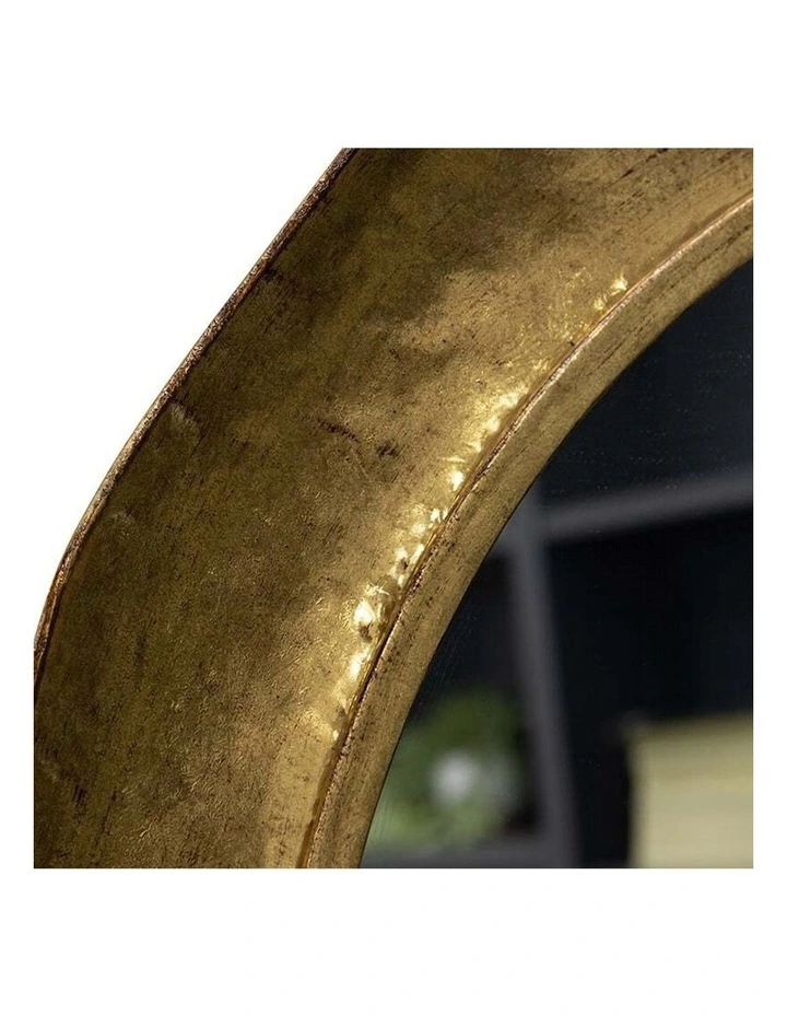 New Framed Round Wall Mirror 80cm in Gold image 3