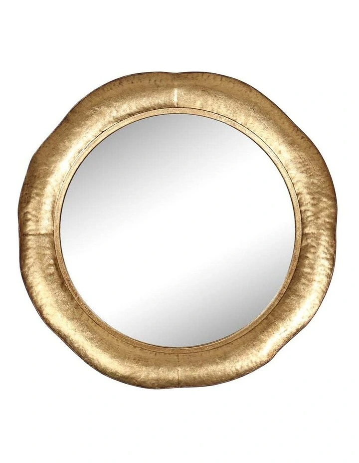 New Framed Round Wall Mirror 80cm in Gold image 5