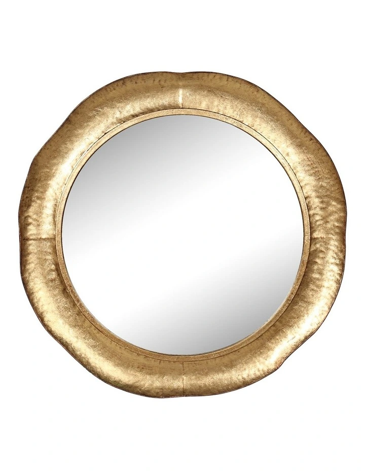 New Framed Round Wall Mirror 80cm in Gold image 7