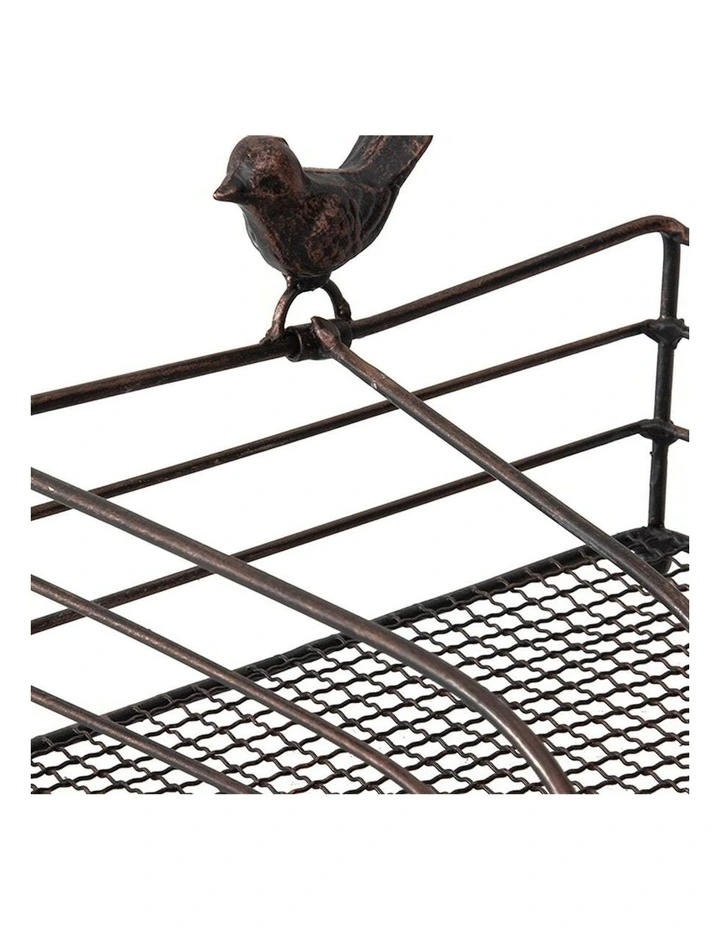 Metal Bird Design Table Napkin Holder in Brown image 3