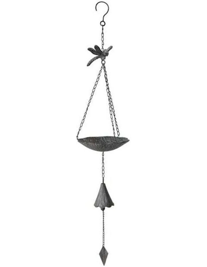 Hanging Dragonfly Bird Feeder Bowl with Bell image 4