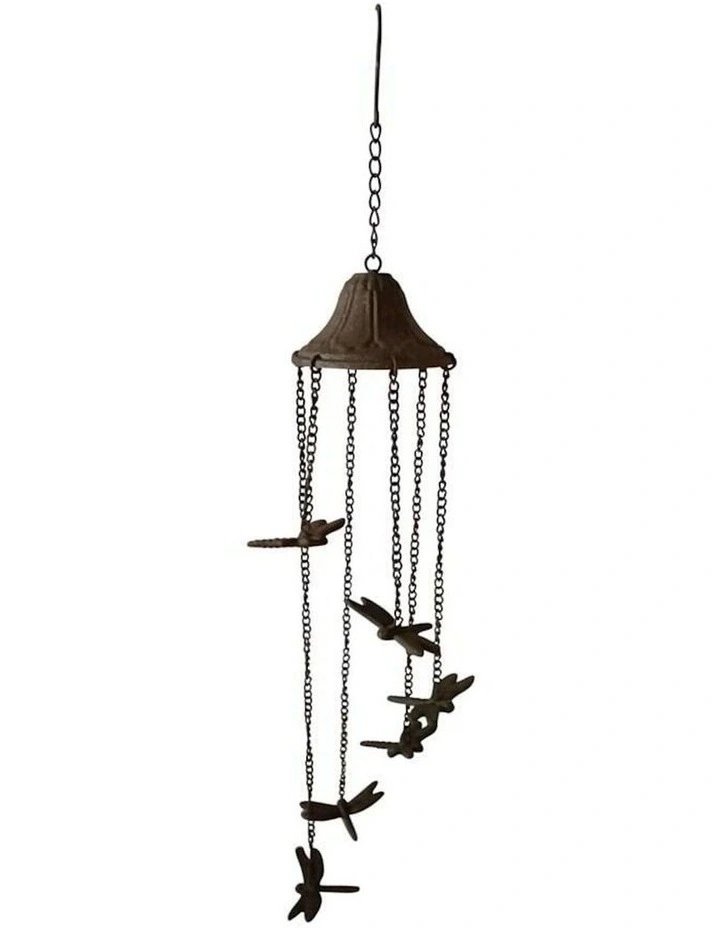 Spiral-Shaped Dragonfly Chime in Brown image 2