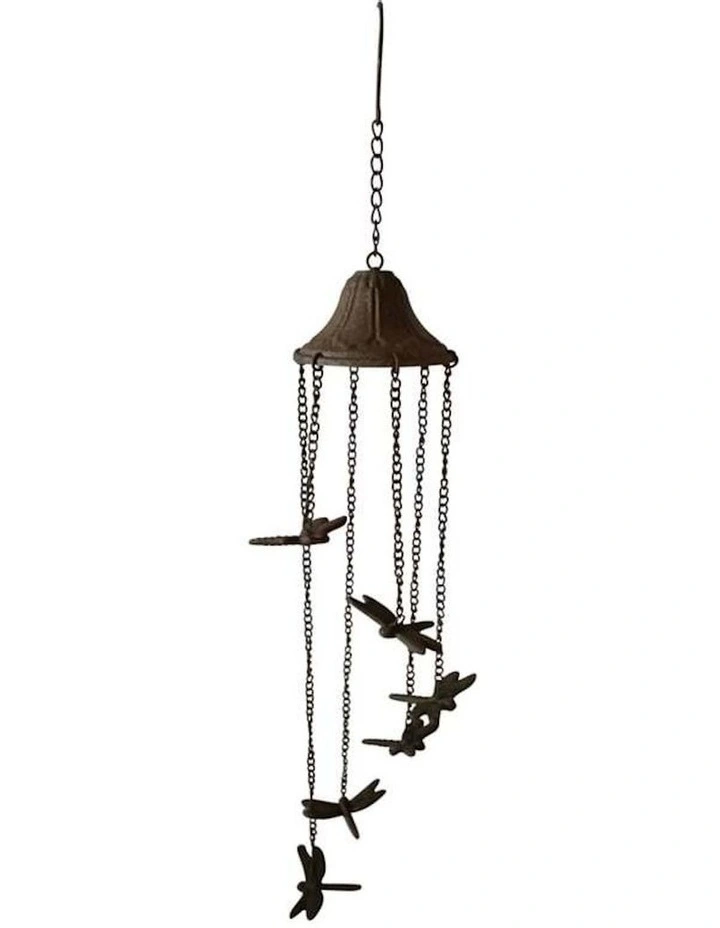 Spiral-Shaped Dragonfly Chime in Brown image 3