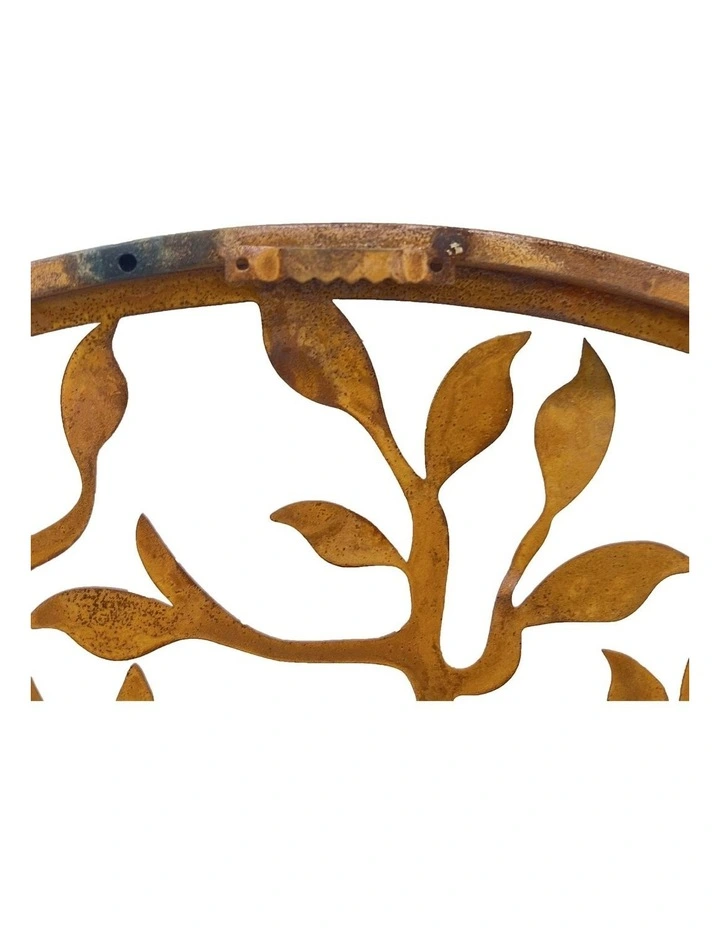 Laser-Cut Tree of Life w/ Birds 'Family' Sign Wall Art in Rust image 3