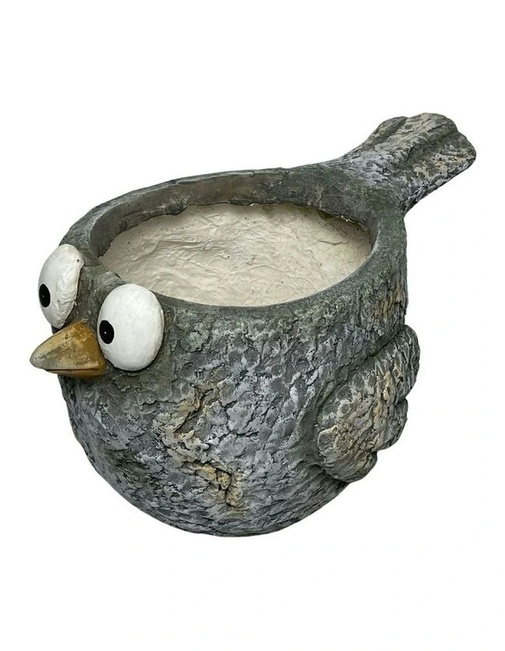 Magnesium Curious Bird Planter 41cm in Grey image 4