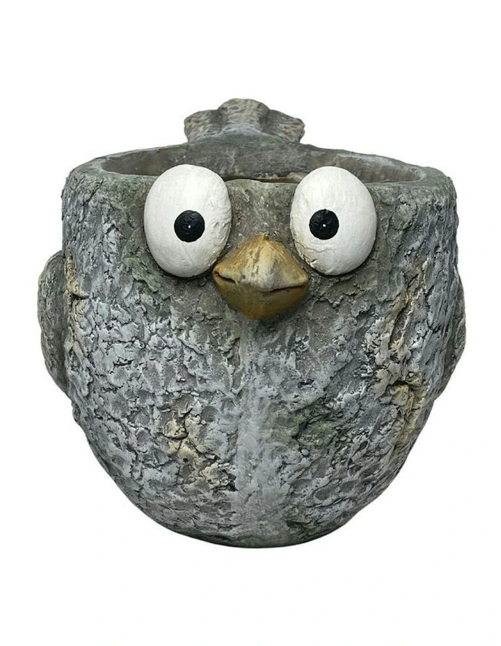 Magnesium Curious Bird Planter 41cm in Grey image 5