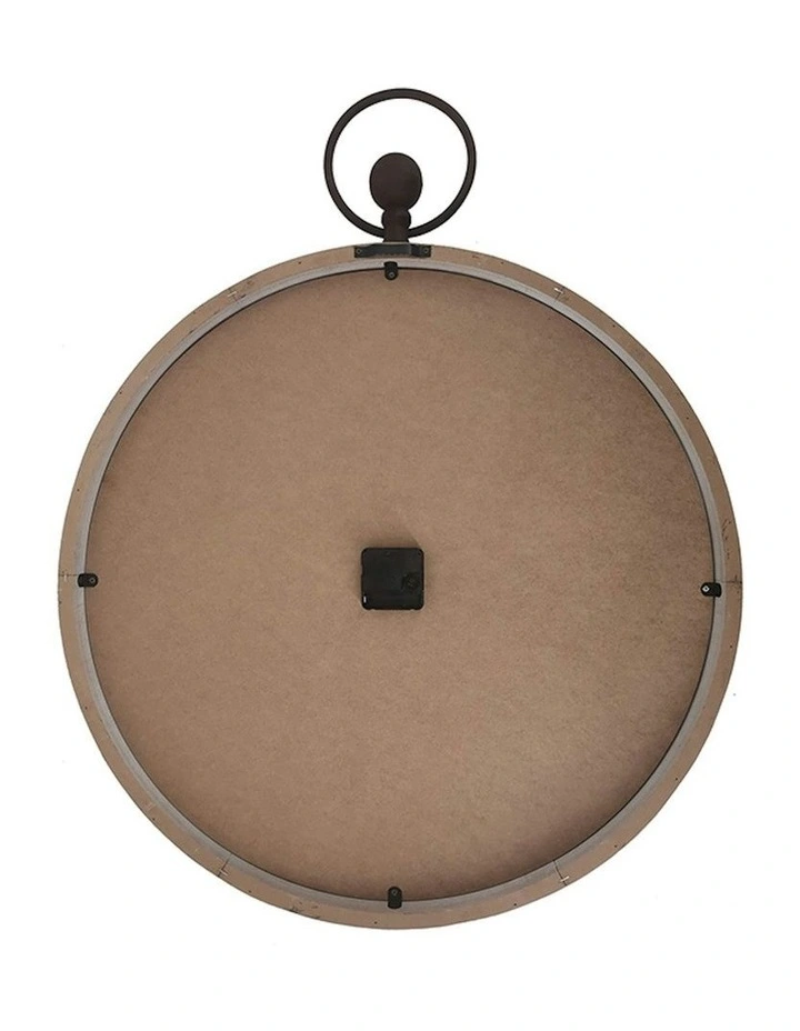 Metal/MDF Antiquite De Paris Glass-Front Wall Clock 76cm in Brown image 2