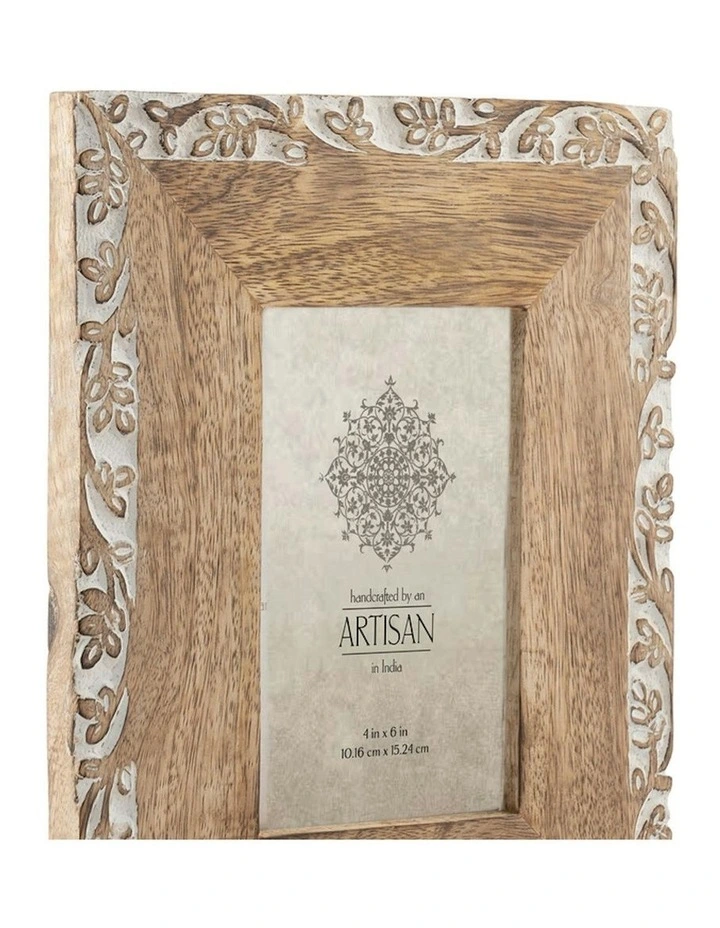 Wooden Handmade Layered Table Decor Photo Frame 25cm in Brown image 5
