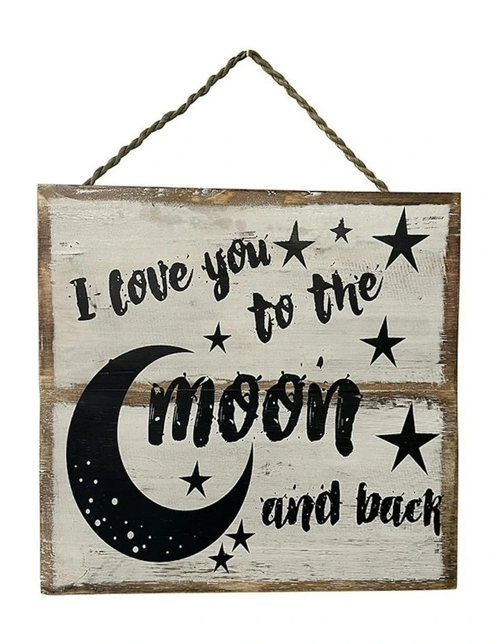 Moon And Back Handcrafted Wall Art in Black image 1