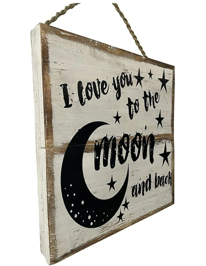 Moon And Back Handcrafted Wall Art in Black image 2