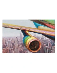 Aeroplane City Wall Art in Multi