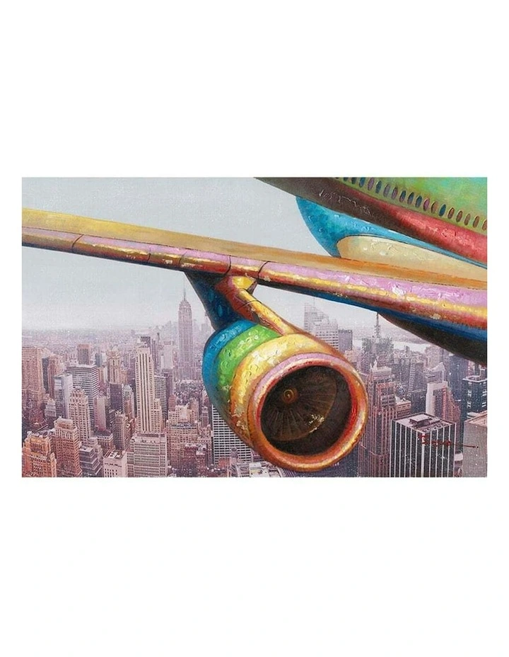 Aeroplane City Wall Art in Multi image 3