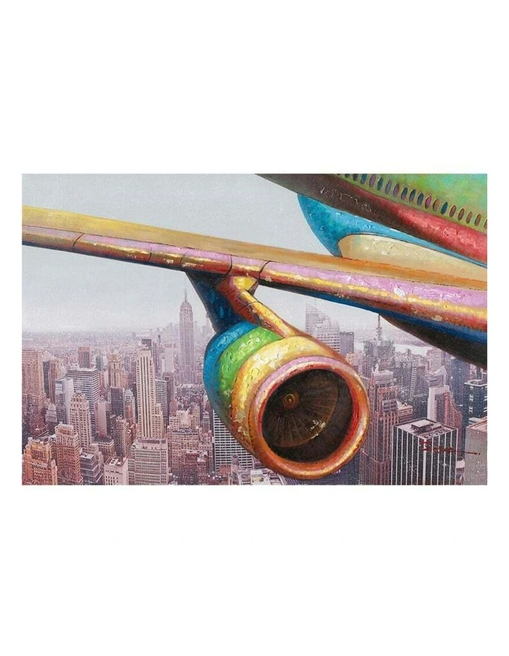 Aeroplane City Wall Art in Multi image 4
