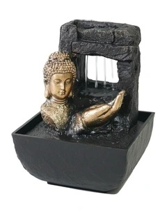 Auric Raining Buddha 14x14x22cm in Multi