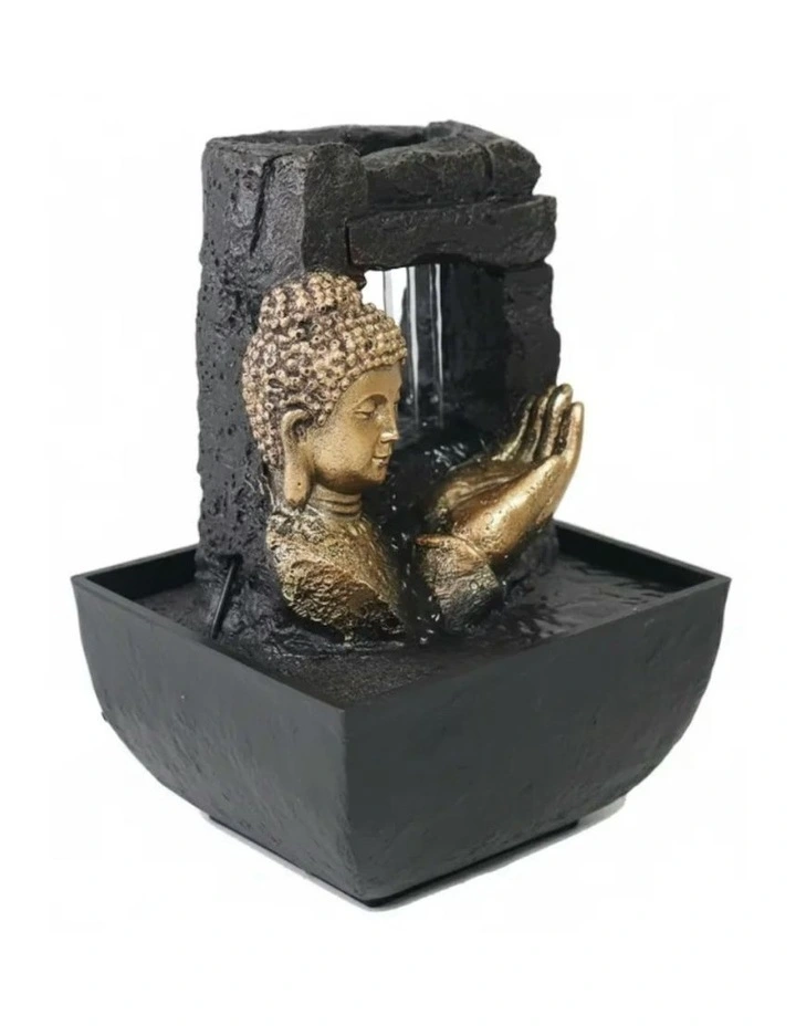 Auric Raining Buddha 14x14x22cm in Multi image 3