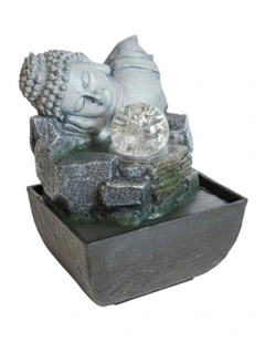 Buddha Break Fountain 14x14x18cm in Multi