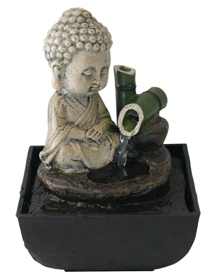 Baby Monk Fountain 14x14x22cm in Multi image 2