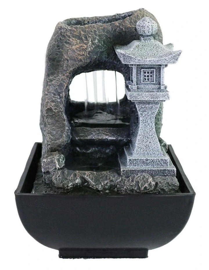 Raining Pagoda Fountain 14x14x20cm in Multi image 2