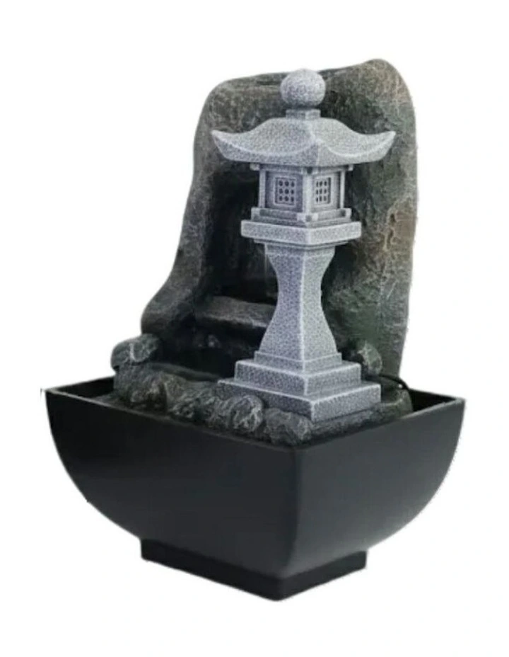 Raining Pagoda Fountain 14x14x20cm in Multi image 3