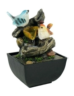 Birds Trickle Fountain 14x14x18cm in Multi