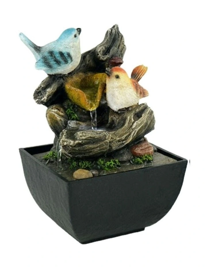 Birds Trickle Fountain 14x14x18cm in Multi image 1