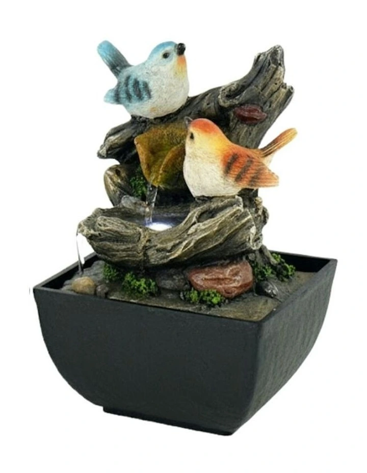 Birds Trickle Fountain 14x14x18cm in Multi image 3