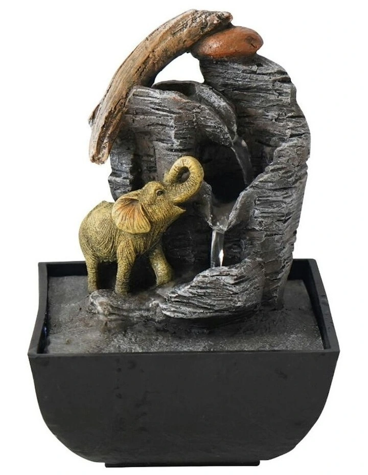 Elephant Trickle Fountain 14x14x18cm in Multi image 2