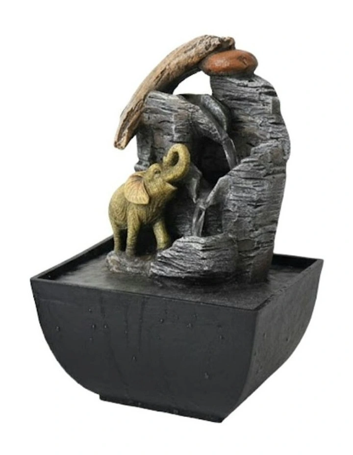 Elephant Trickle Fountain 14x14x18cm in Multi image 4