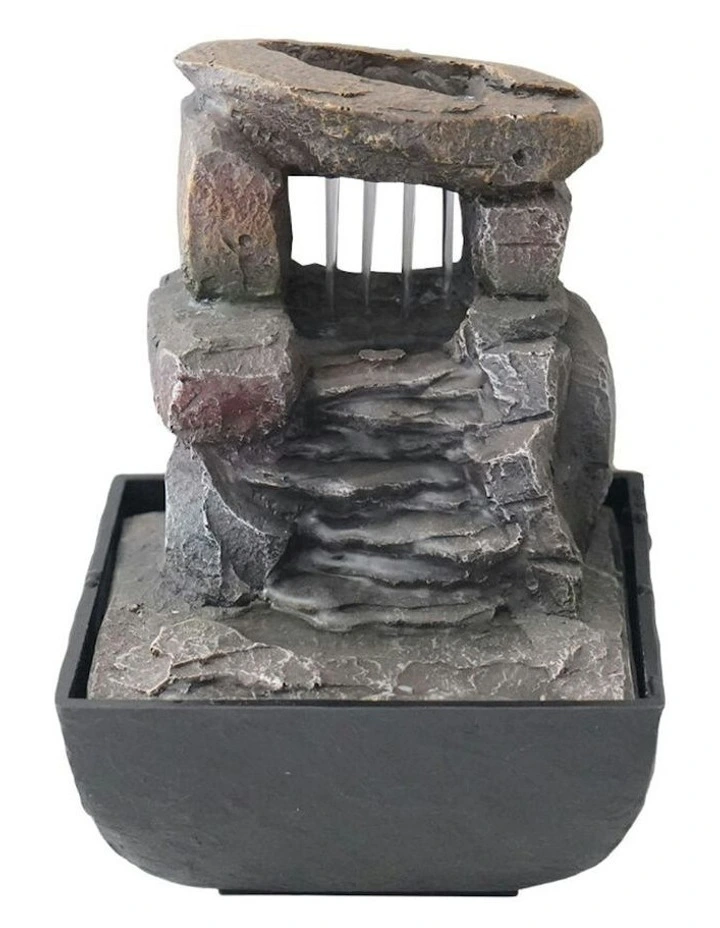 Raining Stone Fountain 14x14x22cm in Multi image 2